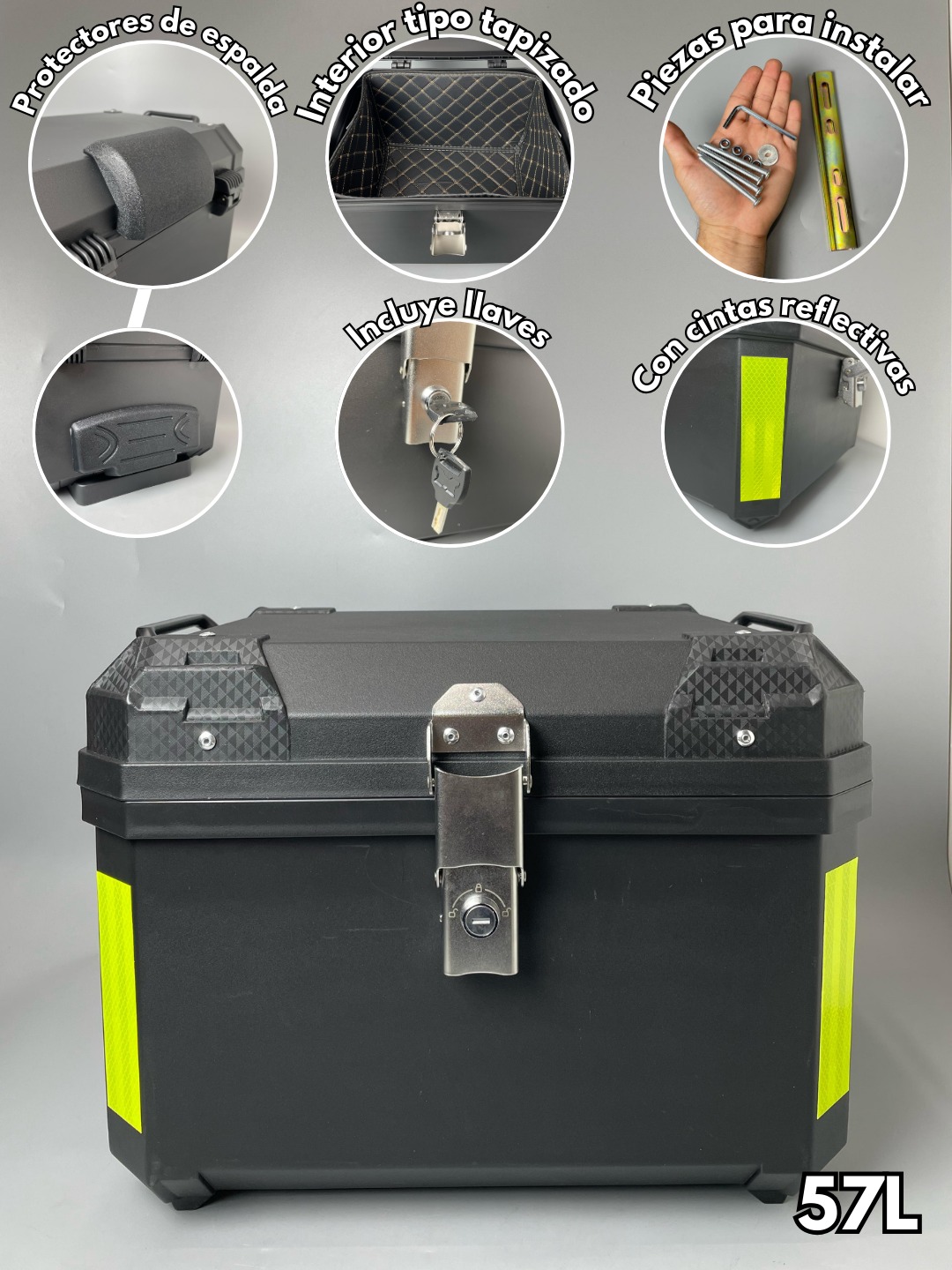 CAJÓN CON SEG. PARA MOTOS MARCA TWS - FEL2412204 45L - Imagen 2